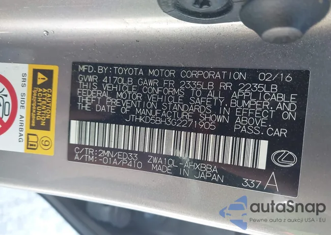 JTHKD5BH3G2271905: 44356343