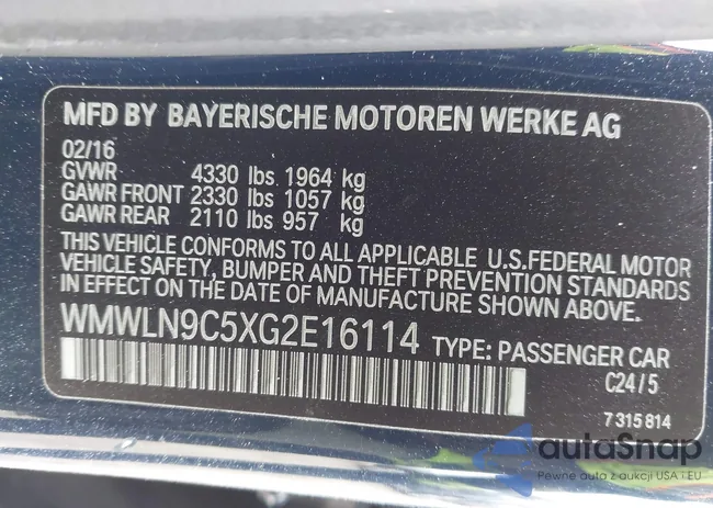 WMWLN9C5XG2E16114: 44356355