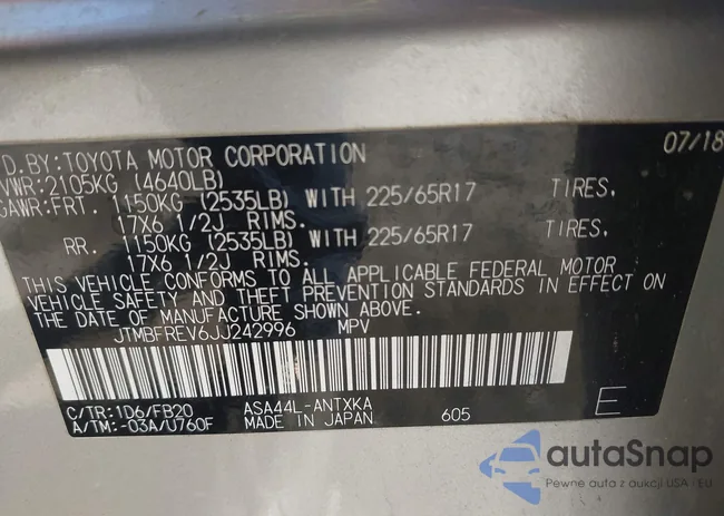 JTMBFREV6JJ242996: 44356452