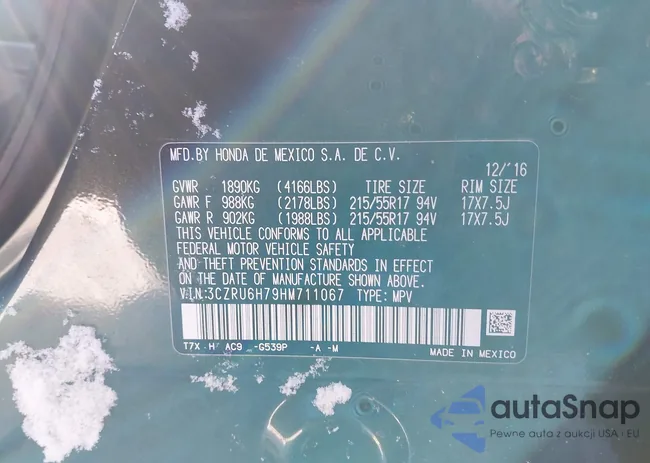 3CZRU6H79HM711067: 44356507