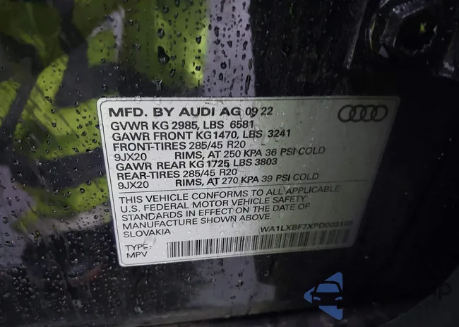 WA1LXBF7XPD003185: 44355541