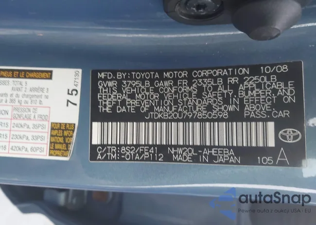 JTDKB20U797850598: 44355553