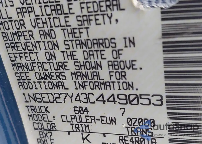 1N6ED27Y43C449053: 44355556