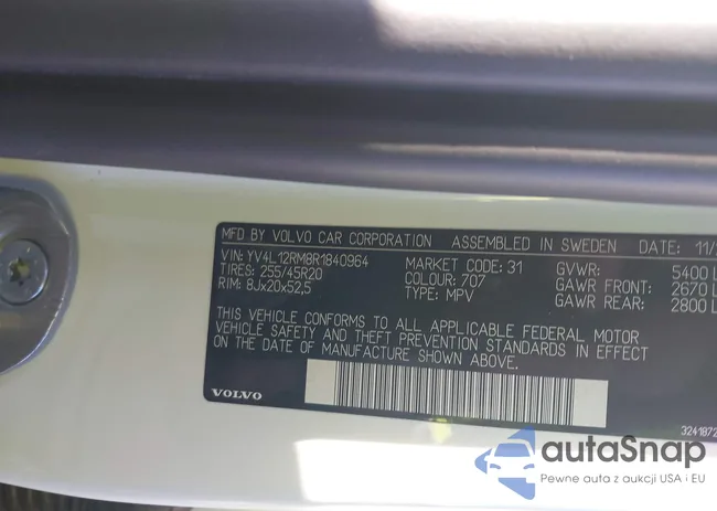 YV4L12RM8R1840964: 44355669