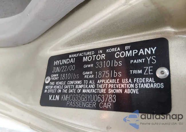 KMHCG35G8YU063783: 44355735