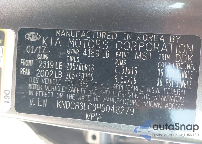 KNDCB3LC3H5048279: 44355750