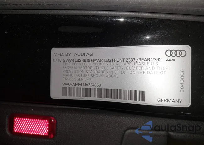 WAUKMAF41JA224853: 44355784