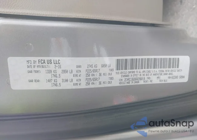 2C4RC1BG9GR296019: 44355803