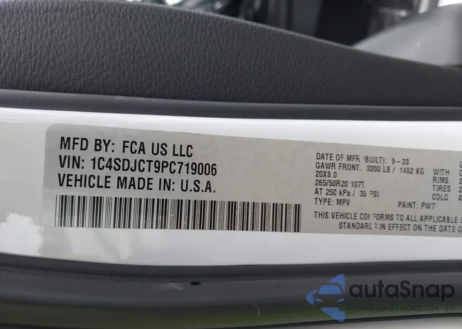 1C4SDJCT9PC719006: 44355897