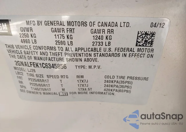 2GNALFEK1C6345856: 44355901