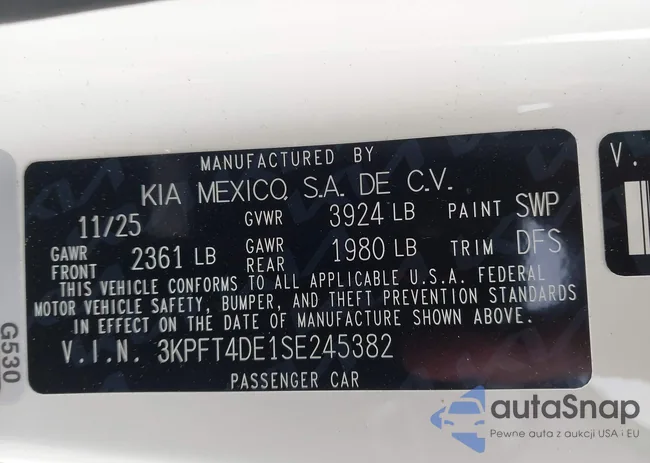 3KPFT4DE1SE245382: 44357022