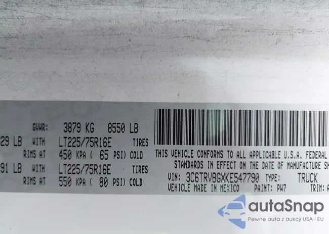 3C6TRVBGXKE547790: 44357079