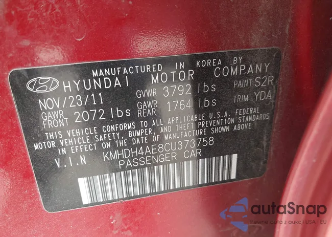 KMHDH4AE8CU373758: 44357084