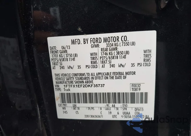 1FTFX1EF2DKF35737: 44357094