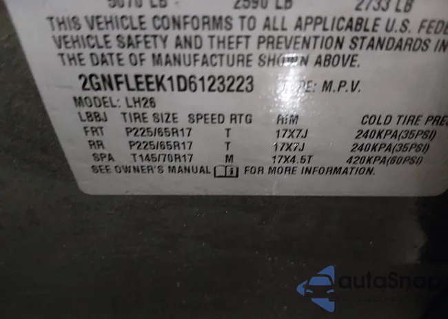 2GNFLEEK1D6123223: 44357265