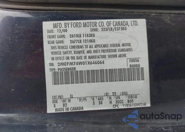 2MEFM74W01X646064: 44357284