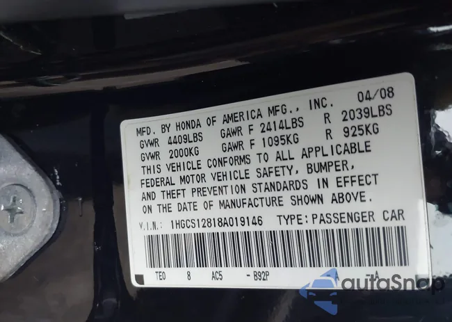 1HGCM72554A022564: 44357329