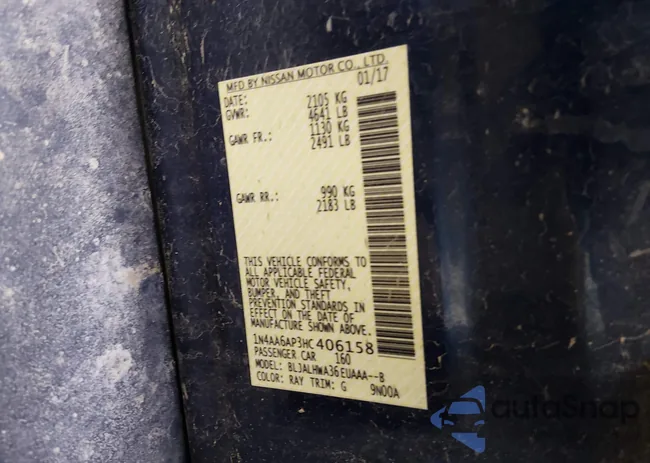 1N4AA6AP3HC406158: 44357361