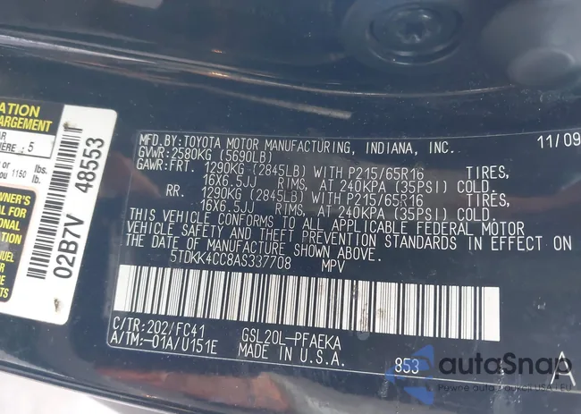 5TDKK4CC8AS337708: 44357365