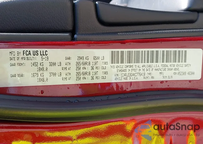 1C4RJEBG4KC776418: 44357487