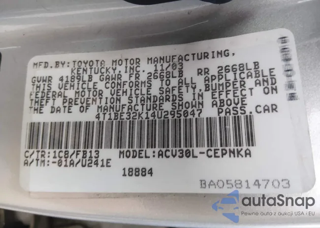 4T1BE32K14U295047: 44357536