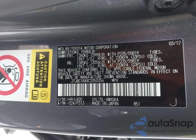 JTJBC1BAXC2050356: 44356542