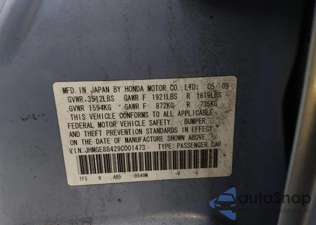 JHMGE88429C001473: 44356548