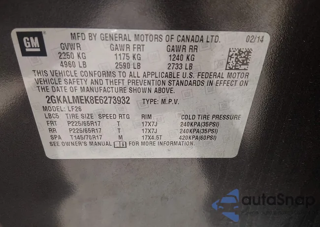 2GKALMEK8E6273932: 44356620