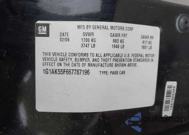 1G1AK55F667787196: 44356678