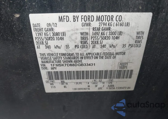 1FM5K7D88DGB33431: 44356688