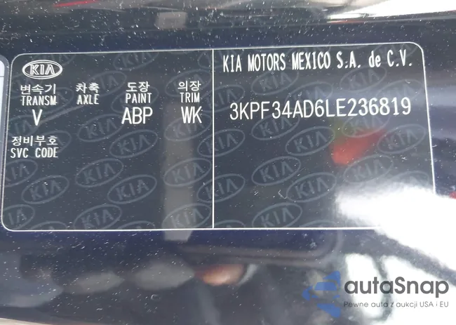 3KPF34AD6LE236819: 44356742