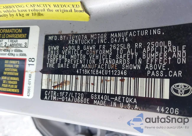 4T1BK1EB4EU112346: 44356815