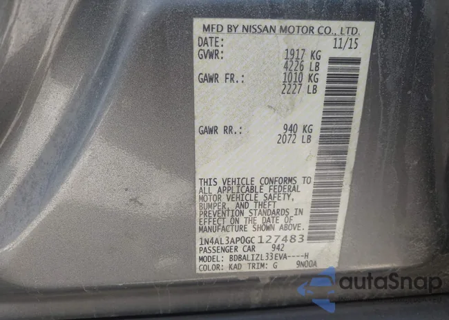 1N4AL3AP0GC127483: 44357979