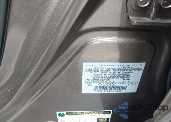 3N8AP6CA6SL442802: 44357988