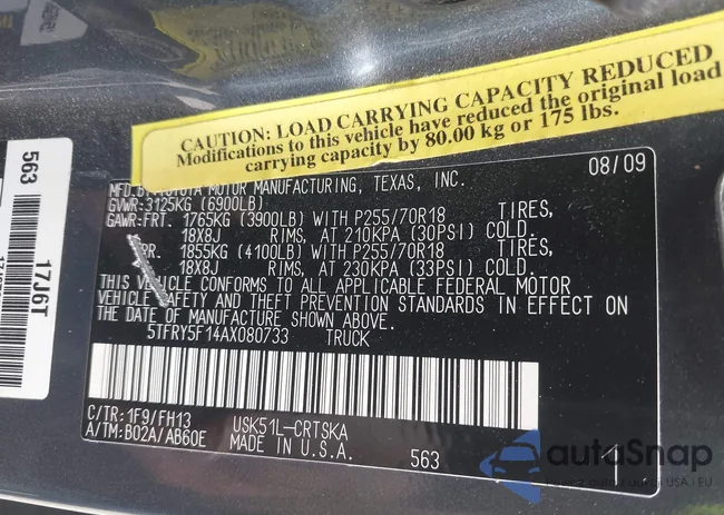 5TFRY5F14AX080733: 44358005