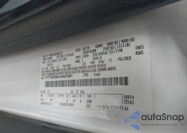 1FTYR2XM2JKA67881: 44358072