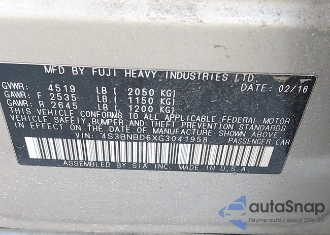 4S3BNBD6XG3041958: 44358266