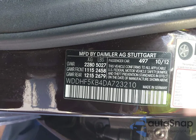 WDDHF5KB4DA723210: 44358284