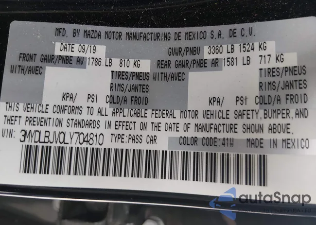 3MYDLBJV0LY704810: 44358342