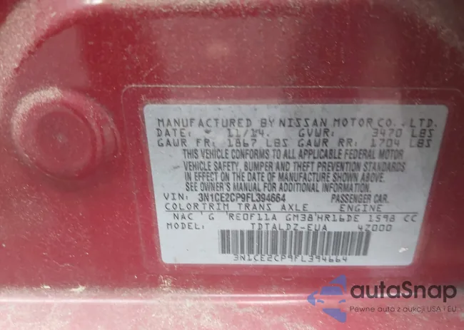 3N1CE2CP9FL394664: 44358374