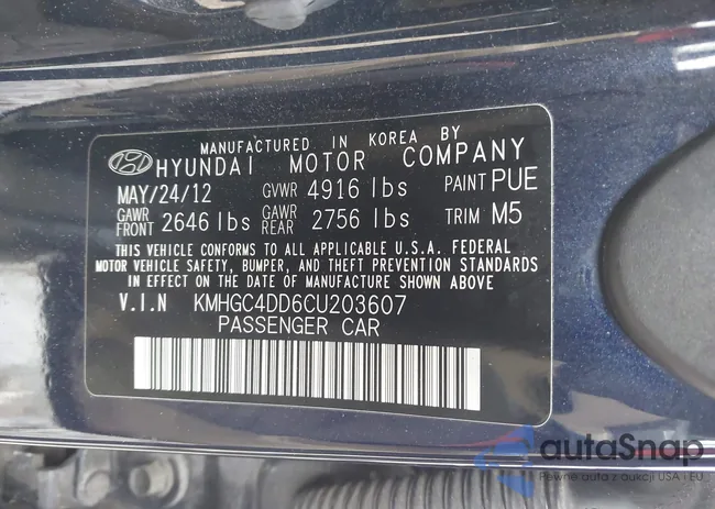 KMHGC4DD6CU203607: 44358398