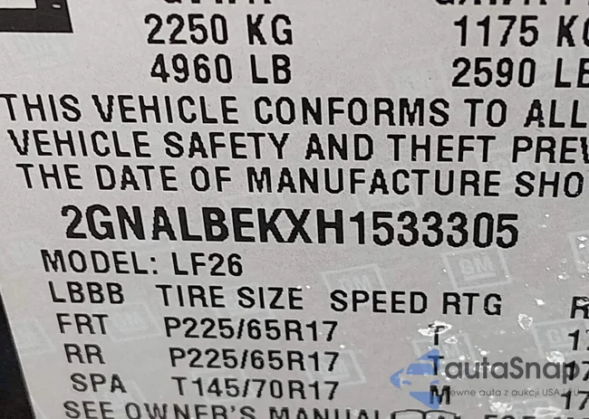 2GNALBEKXH1533305: 44357768