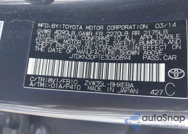 JTDKN3DP1E3060894: 44357770