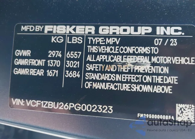 VCF1ZBU26PG002323: 44358956