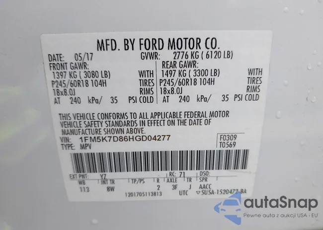 1FM5K7D86HGD04277: 44359029