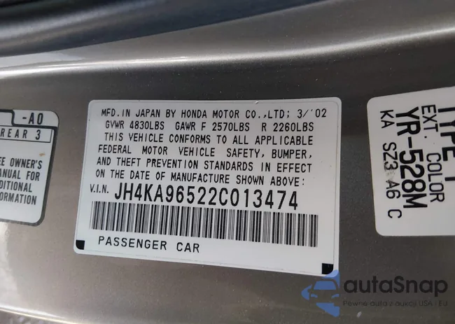 JH4KA96522C013474: 44359089