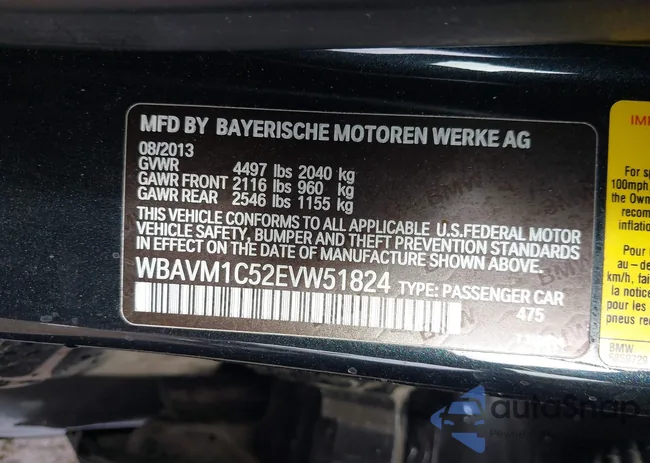 WBAVM1C52EVW51824: 44359329