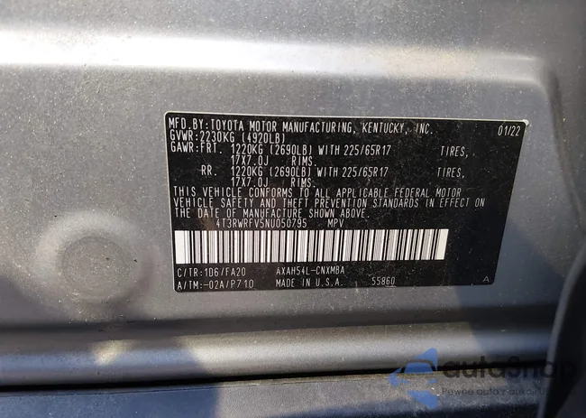 4T3RWRFV5NU050795: 44359382