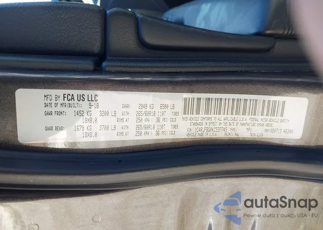 1C4RJFBG0KC537745: 44359443