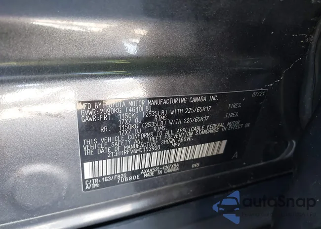 2T3H1RFV6MC153900: 44359446